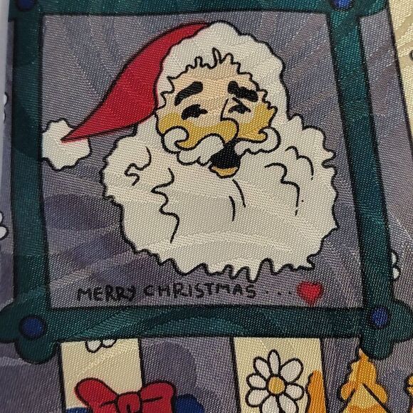 Christmas Necktie Tie Mens 59 3.5 Santa Multicolor Chimney Holiday Party Office - Picture 5 of 8